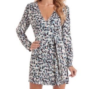 Guess by Marciano Silk Animal Print True Wrap Dress Size XS